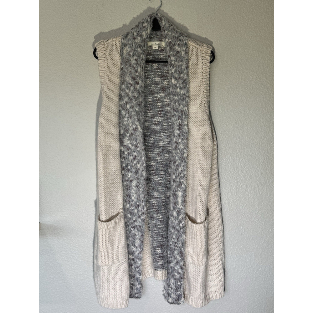 Simply Noelle Chunky Knit Sweater Vest L / xL Cozy Boho Layering Essential